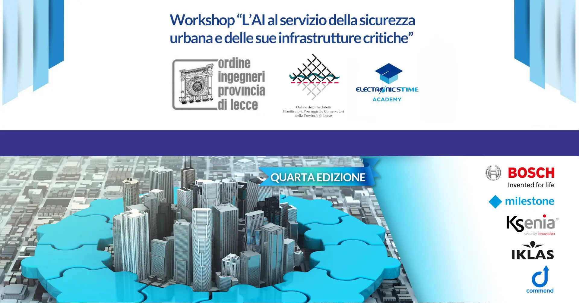 WORKSHOP “L'AI al servizio della sicurezza urbana e delle sue infrastrutture critiche”