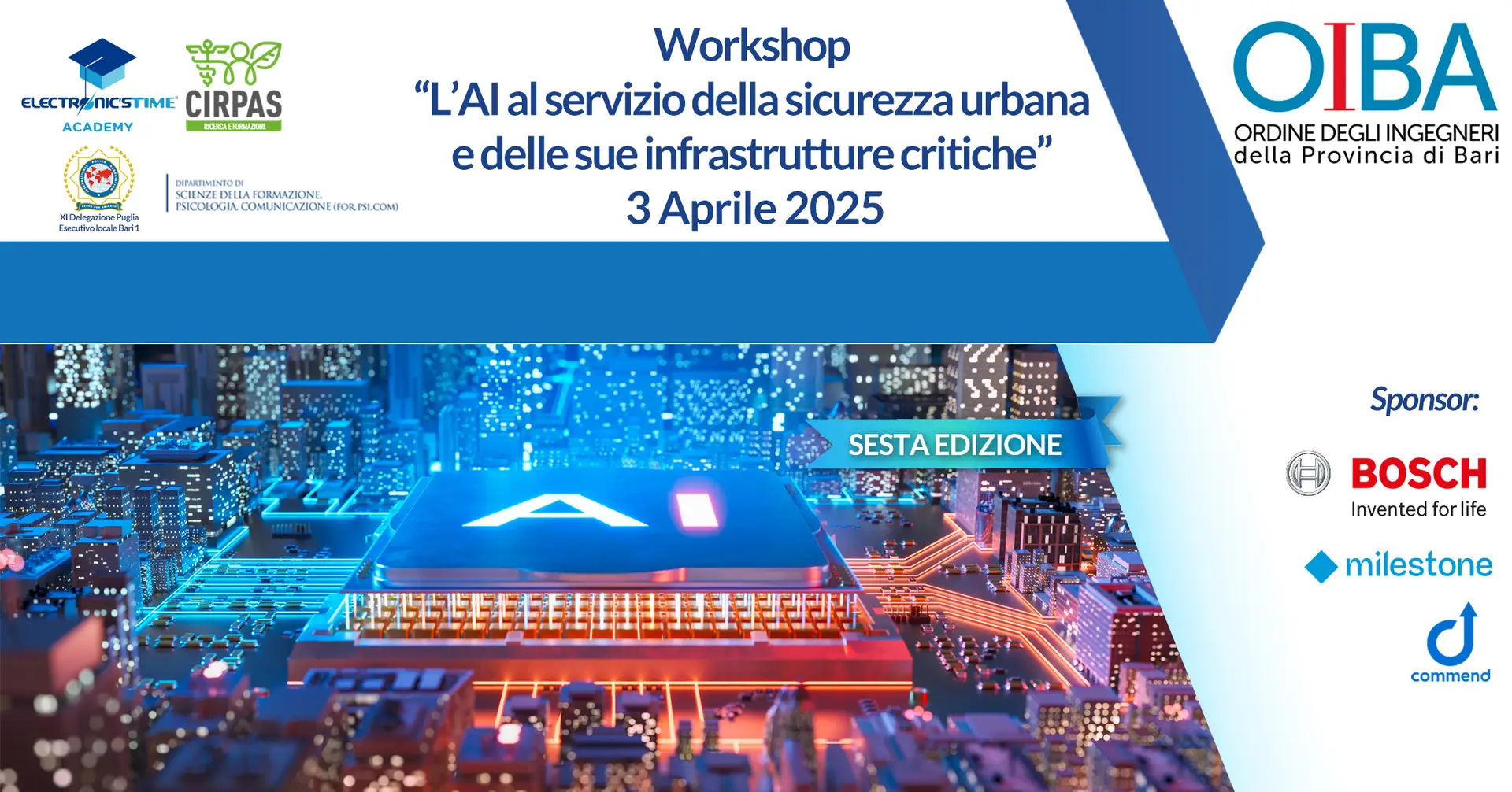 WORKSHOP BARI “L'AI al servizio della sicurezza urbana e delle sue infrastrutture critiche”